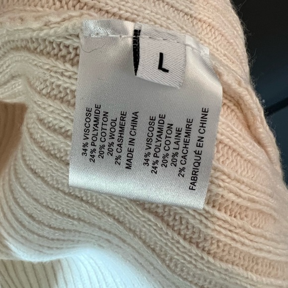 Proenza Schouler White Label Ribbed-Knit Sweater Cream Size L - Picture 10 of 11